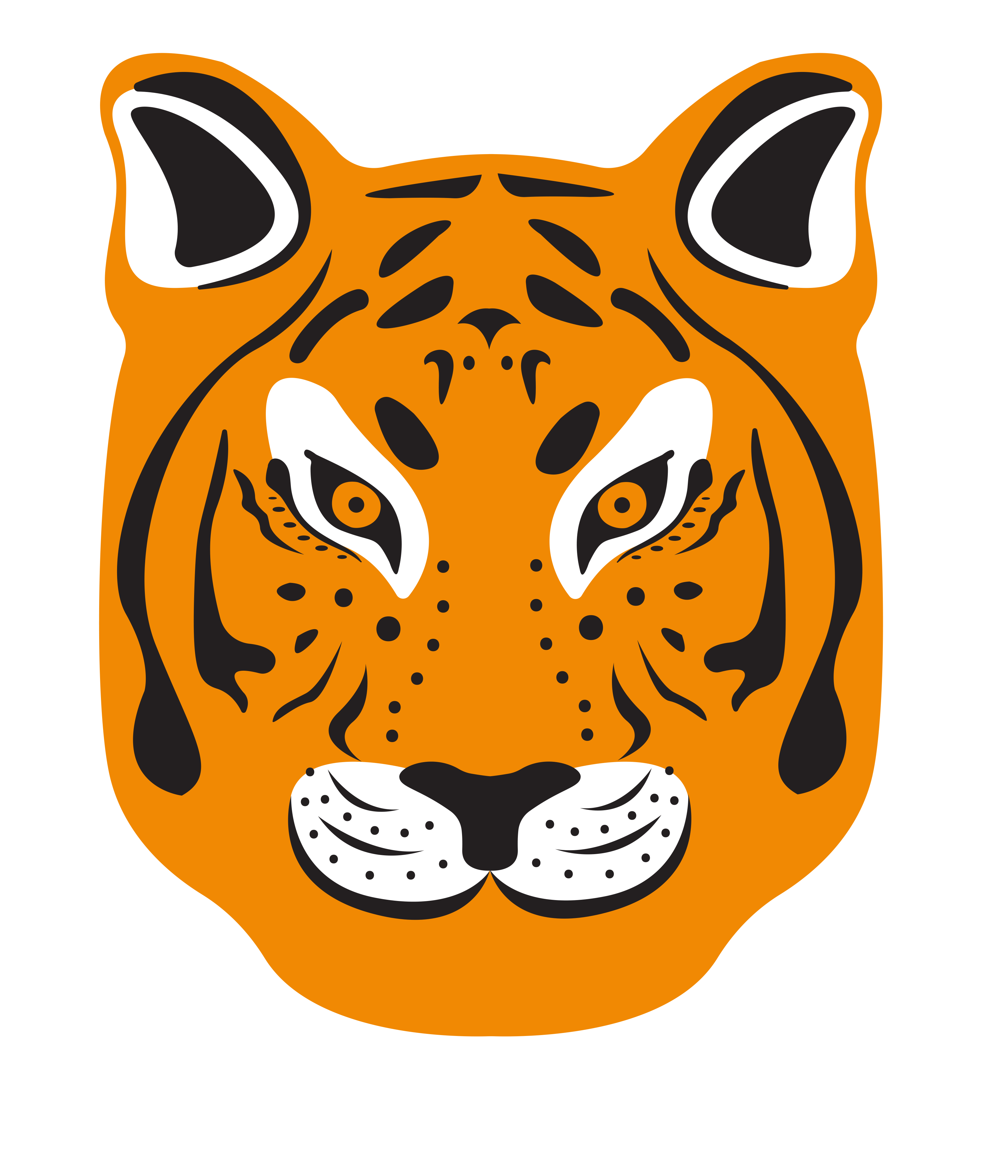 Tiger face vector design